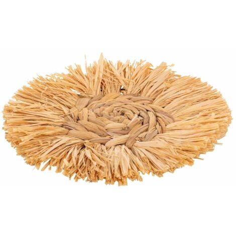 Figura decoración de pared de fibra natural marrón d27x02
