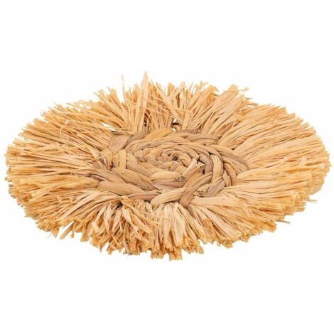 Figura decoración de pared de fibra natural marrón d30x02