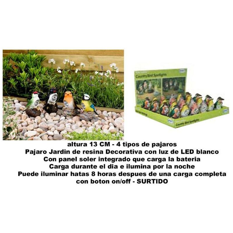 

altuna jardin pajaro decorativo resina surtido 13 cm 1040230po - Mibricotienda