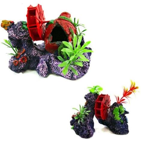 Figura Decorativa Aquariale Marino Decorazione Acquari Con Ruota Girevole