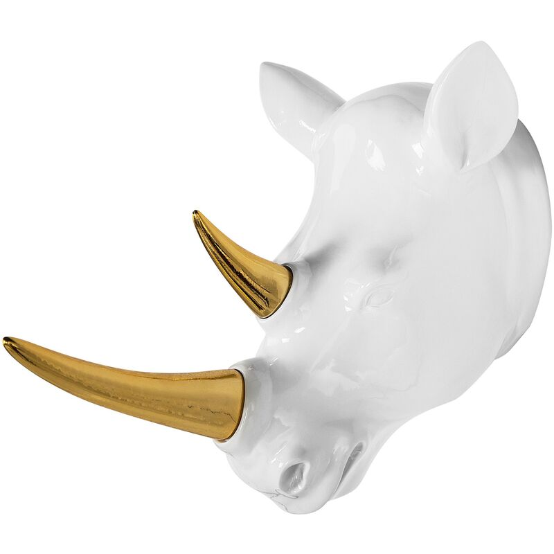 

Beliani - Figura decorativa blanca/dorada KASSARO