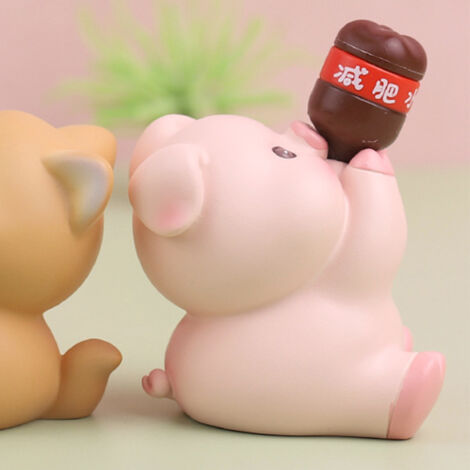 Figura decorativa de animal en miniatura hecha de resina: regalo para niños, oficina, libros y coche.