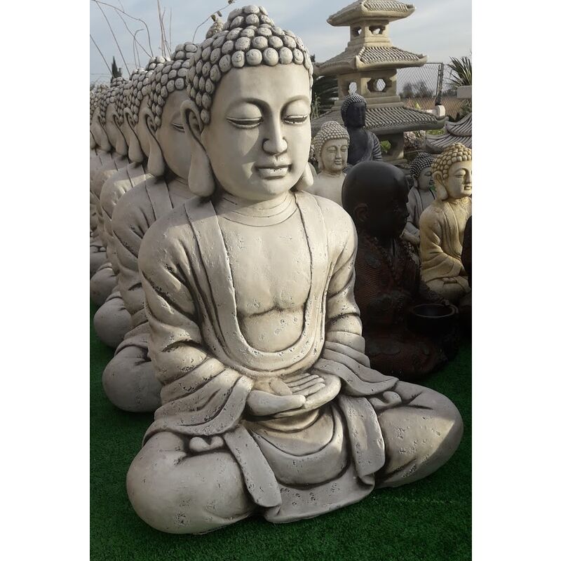 

Anaparra - Estatua Buda Jardín ÉXITO 44X30X60 cm. hormigón-piedra. Gris