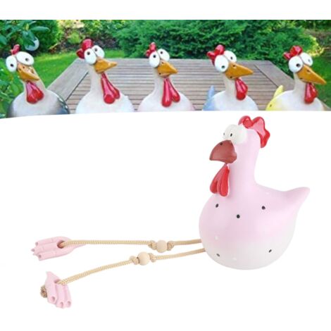 Figura decorativa de gallo, resina blanca, tamaño 8 x 24,5 cm, aprox. 245 g, color uniforme y duradero.