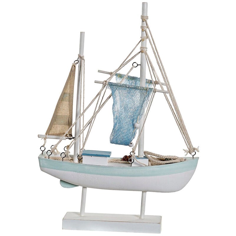 

Figura Decorativa DKD Home Decor Algodón Barco Madera MDF (29 x 8 x 40.5 cm)