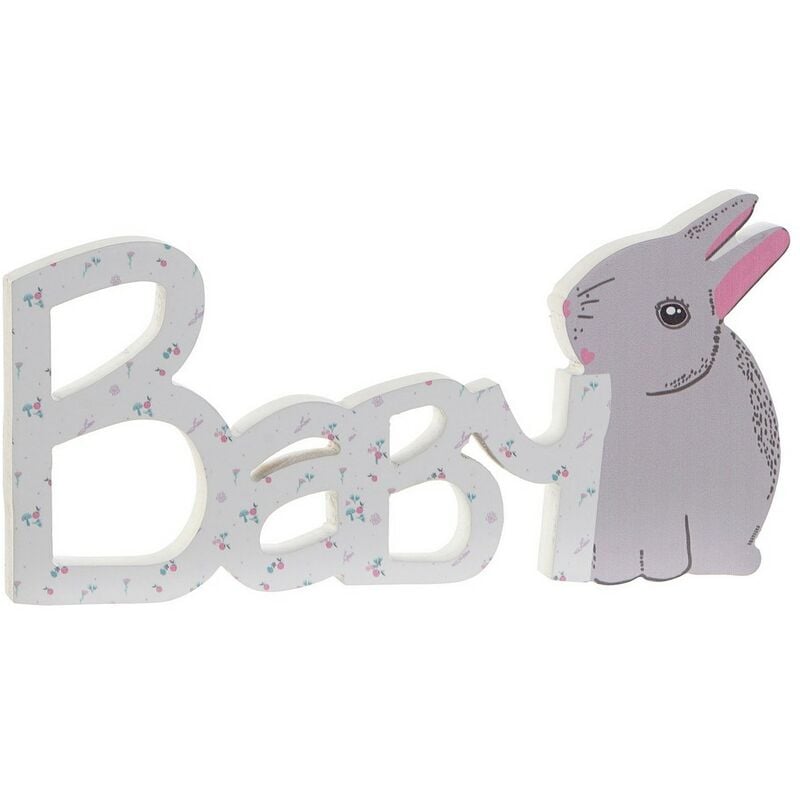 

Figura Decorativa DKD Home Decor Baby Conejo Multicolor Madera MDF (30 x 2 x 8 cm)