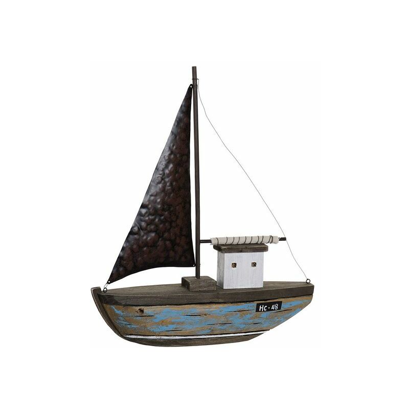 

Figura Decorativa DKD Home Decor Barco Metal Madera de Paulonia (39 x 8 x 46 cm)
