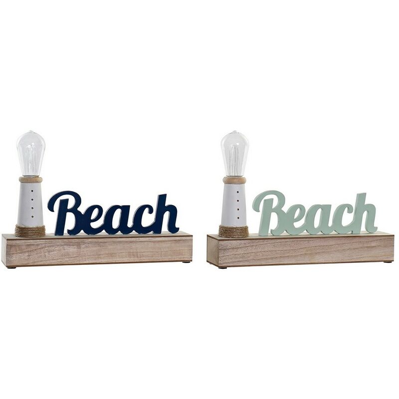 

Figura Decorativa DKD Home Decor Beach Faro LED Madera MDF (2 pcs) (34 x 7 x 24 cm)