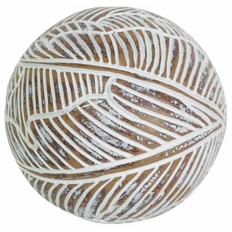 

Figura Decorativa DKD Home Decor Bola Hojas Resina (11 x 11 x 11 cm)