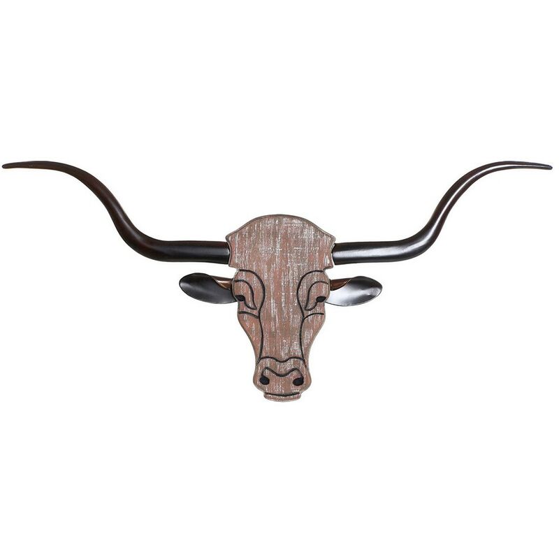 

Figura Decorativa DKD Home Decor Buey Metal Madera MDF (75 x 2 x 35 cm)