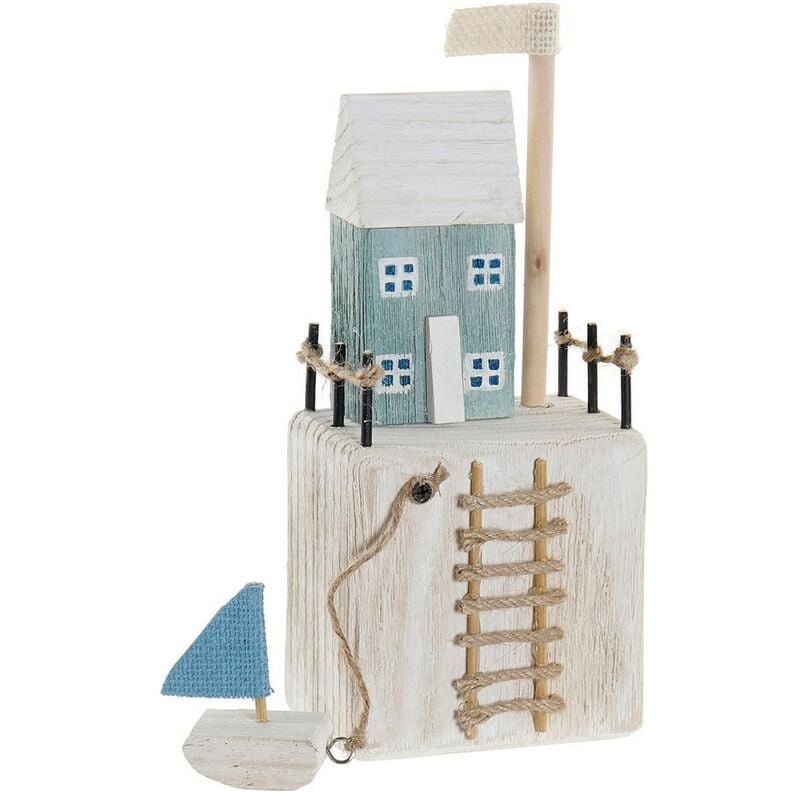 

Figura Decorativa DKD Home Decor Casa Madera MDF (11.5 x 11.5 x 25.5 cm)