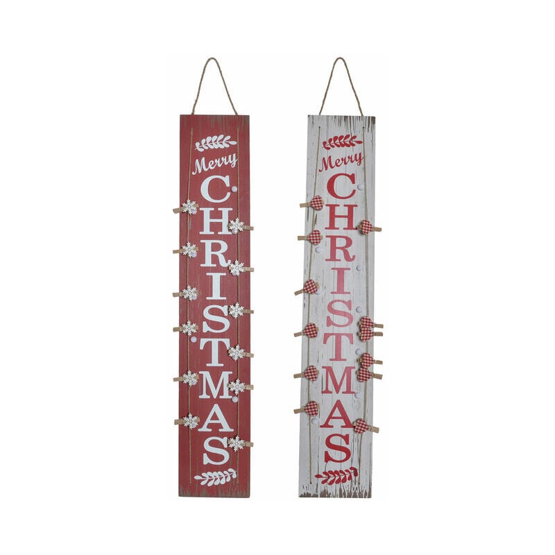 

Figura Decorativa DKD Home Decor Christmas Madera (2 pcs) (17 x 3 x 91 cm)