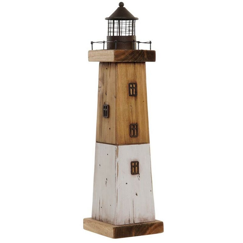 

Figura Decorativa DKD Home Decor Faro Madera de Paulonia (9 x 9 x 34 cm)