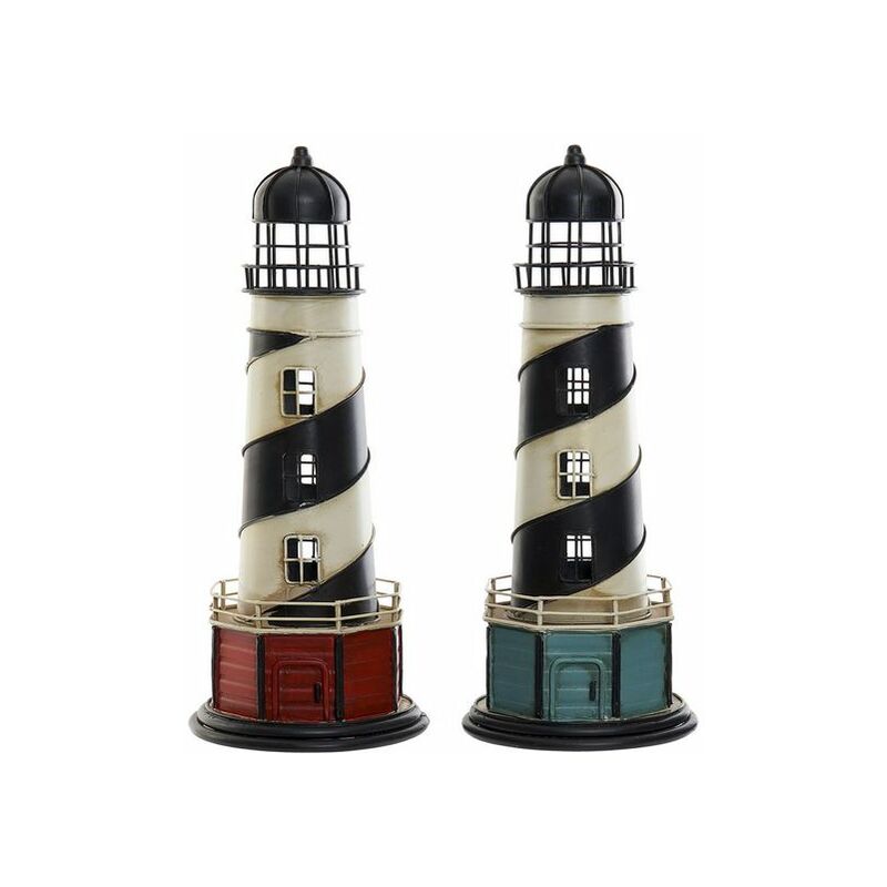 

Figura Decorativa DKD Home Decor Faro Metal Acabado envejecido (2 pcs) (13 x 13 x 32 cm) (2 pcs)