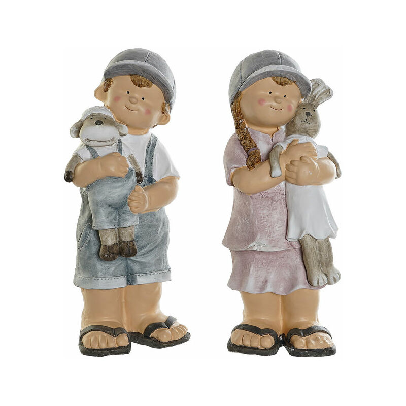 

Figura Decorativa DKD Home Decor Fibra de Vidrio (2 pcs) (20 x 18 x 48 cm)