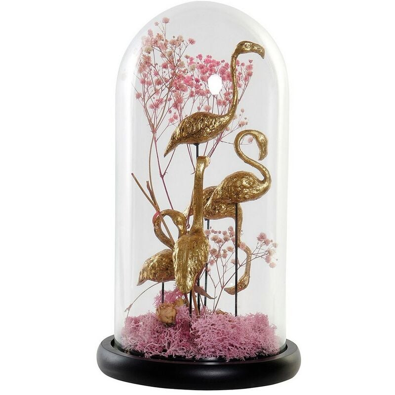 

Figura Decorativa DKD Home Decor Flamenco Resina Madera MDF (17 x 17 x 32 cm)