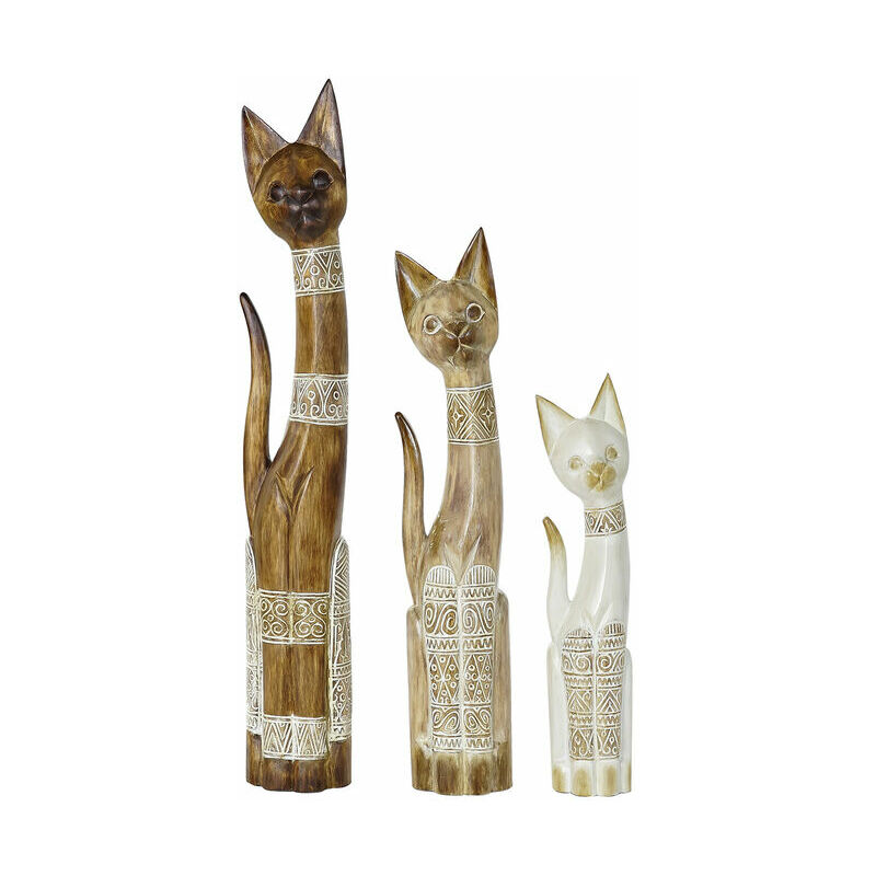 

Figura Decorativa DKD Home Decor Gatos (3 pcs) (14 x 7,5 x 80 cm) (12 x 6,5 x 60 cm) (16 x 7.5 x 100 cm)