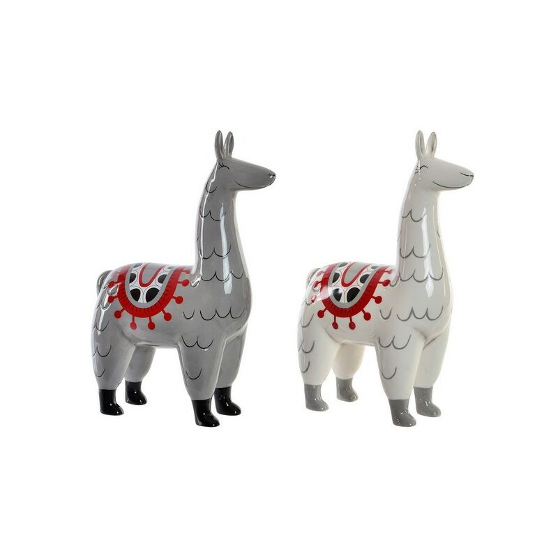 

Figura Decorativa DKD Home Decor Llama Dolomita (2 pcs) (21 x 9 x 30 cm)