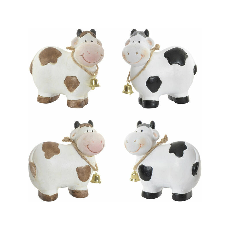 

Figura Decorativa DKD Home Decor loza Vaca (4 pcs) (7.5 x 4 x 7.5 cm)
