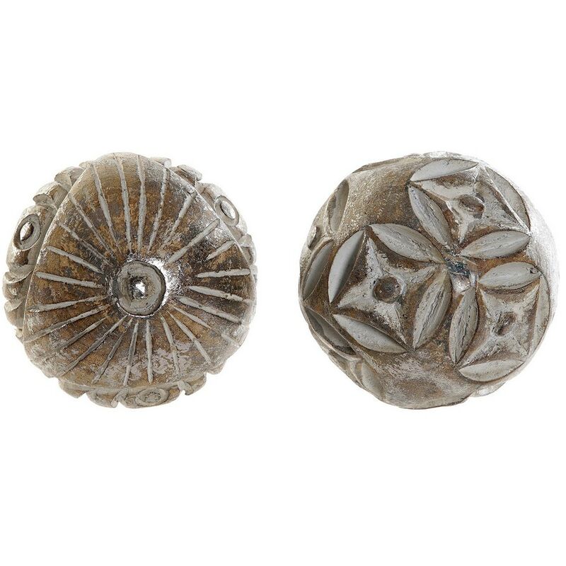 

Figura Decorativa DKD Home Decor Madera de mango Tallado (10 x 10 x 10 cm) (2 pcs)
