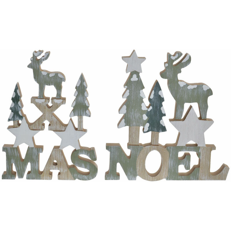 

Figura Decorativa DKD Home Decor Madera MDF Estrella (2 pcs) (18.7 x 2.3 x 19 cm)