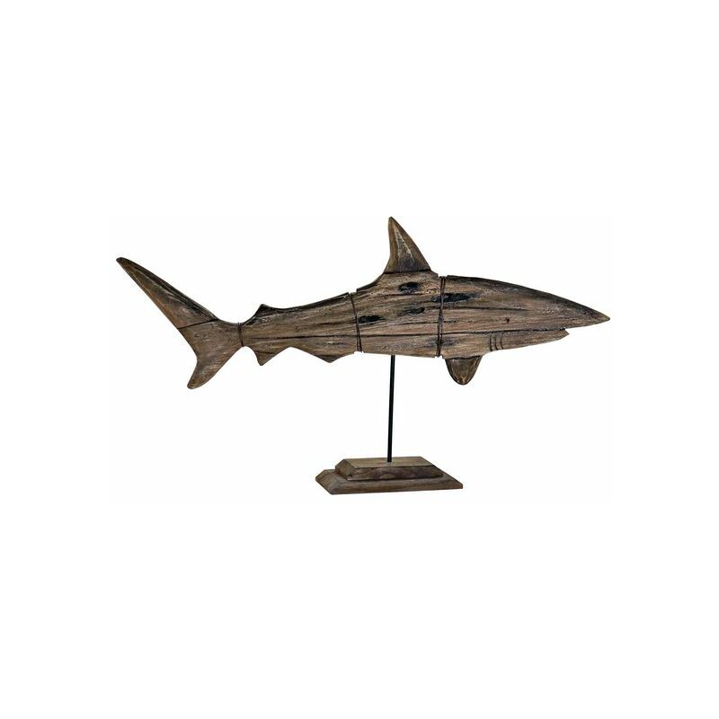 

Figura Decorativa DKD Home Decor Madera Metal Tiburón (89 x 12 x 49 cm)