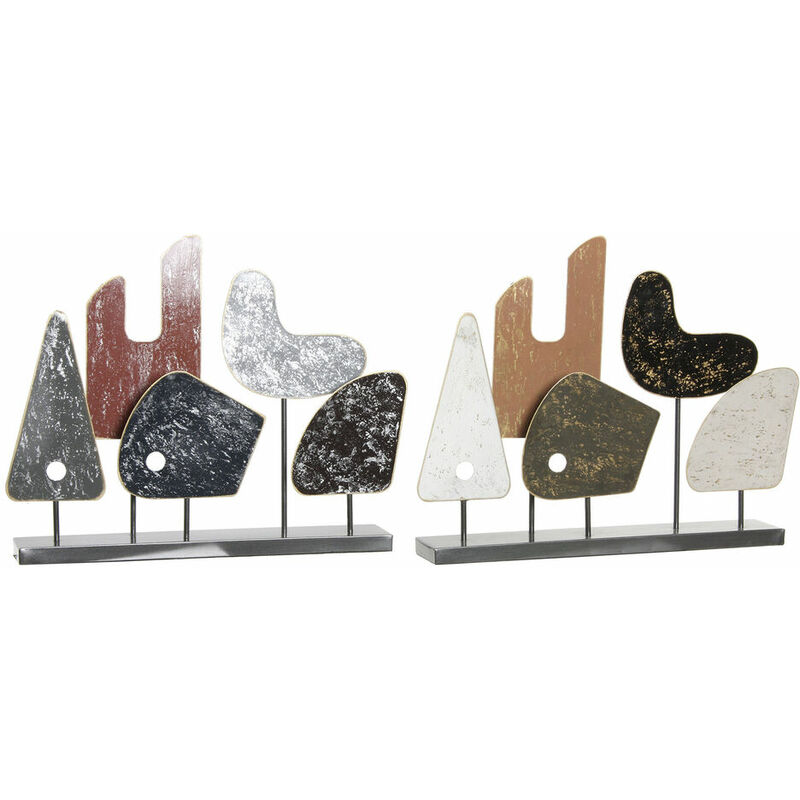 

Figura decorativa dkd home decor metal abstracto (2 pcs) (48 x 8.5 x 39.5 cm) Rogal