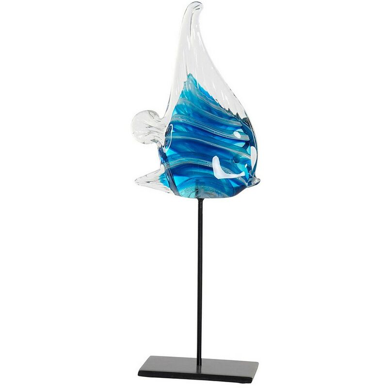 

Figura Decorativa DKD Home Decor Metal Cristal Mediterráneo Pez