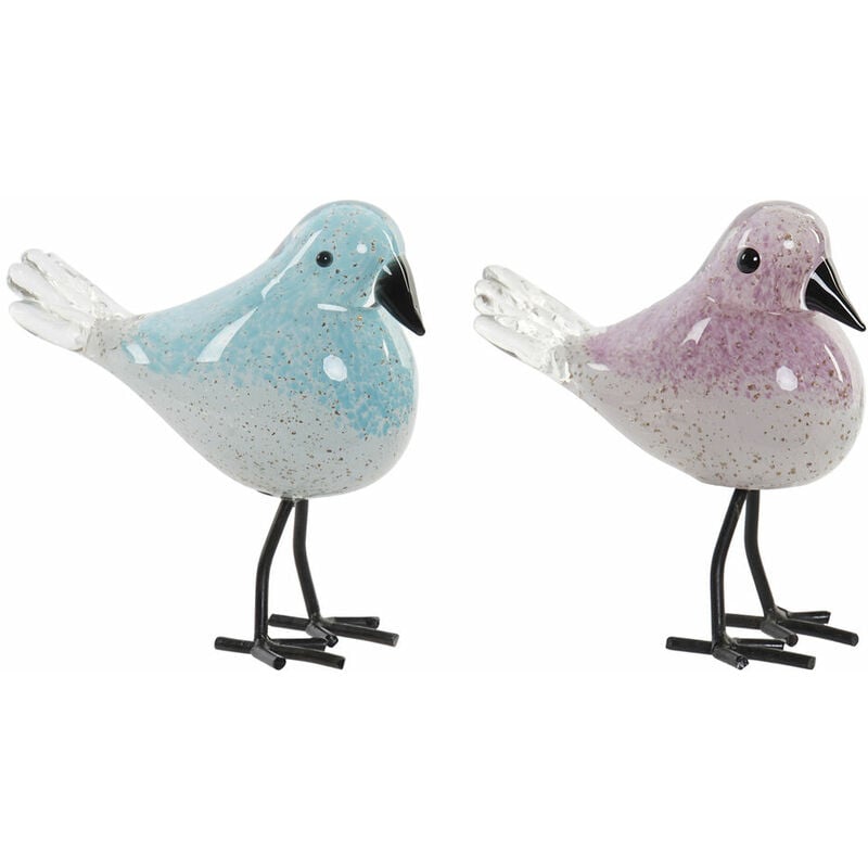 

Figura Decorativa DKD Home Decor Metal Cristal Pájaro (2 pcs) (15 x 7 x 15 cm)