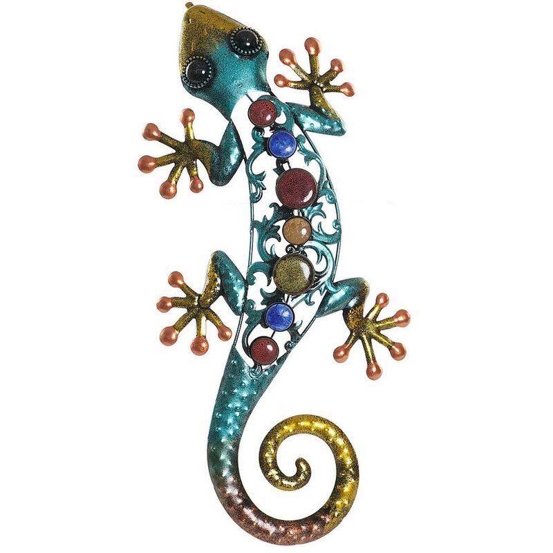 

Figura decorativa dkd home decor metal lagarto (20 x 4 x 43 cm) - Rogal