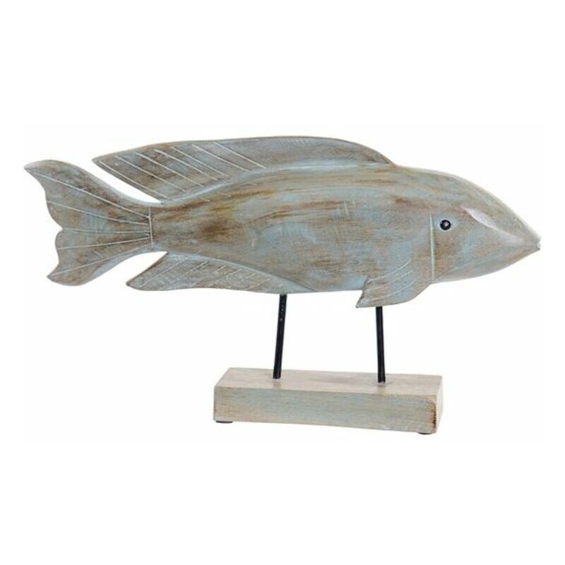 

Figura Decorativa DKD Home Decor Metal Madera de mango Pez (43 x 7 x 23 cm)