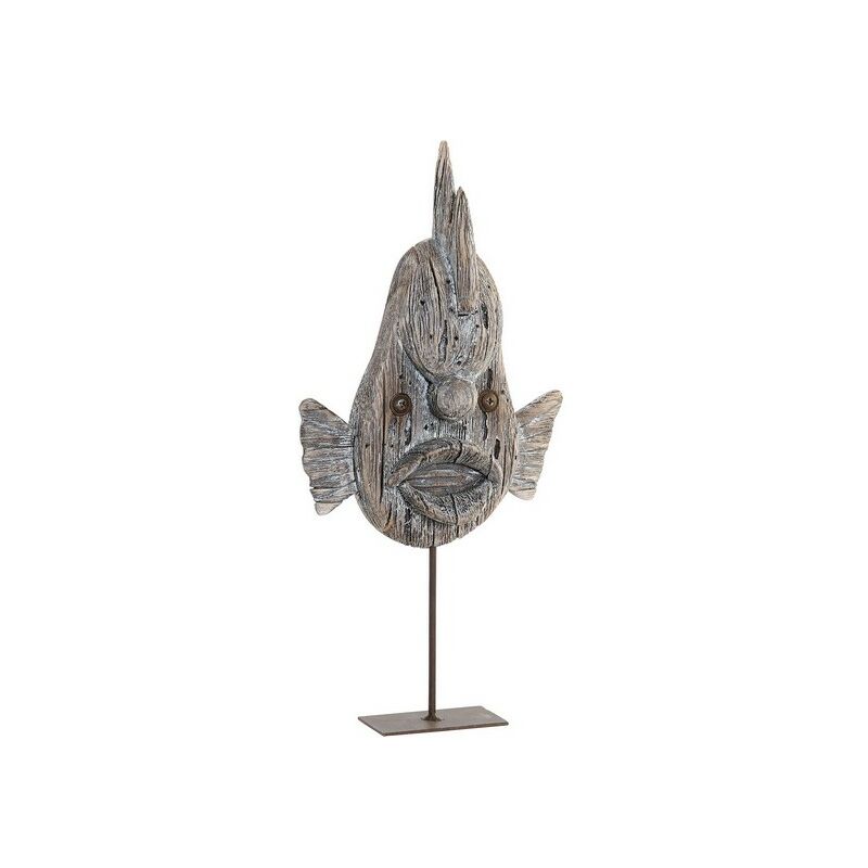 

Figura Decorativa DKD Home Decor Metal Madera de Paulonia Pez (18 x 4 x 35 cm)