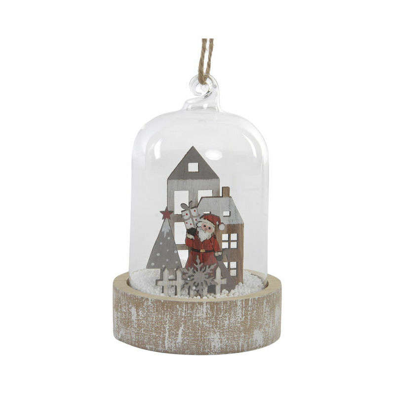 

Figura Decorativa DKD Home Decor Navidad Madera Cristal Casa (8 x 8 x 12.5 cm)