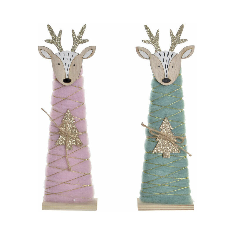 

Figura Decorativa DKD Home Decor Navidad Poliéster Madera Reno (8.5 x 4.5 x 28.5 cm) (2 pcs)