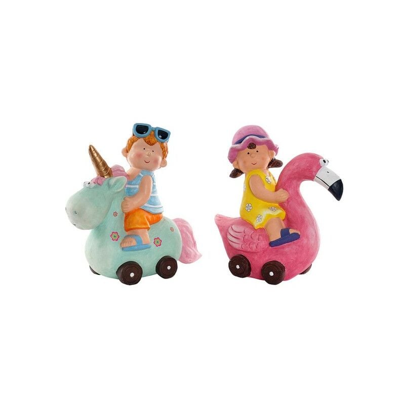 

Figura Decorativa DKD Home Decor Niños Fibra de Vidrio (2 pcs)