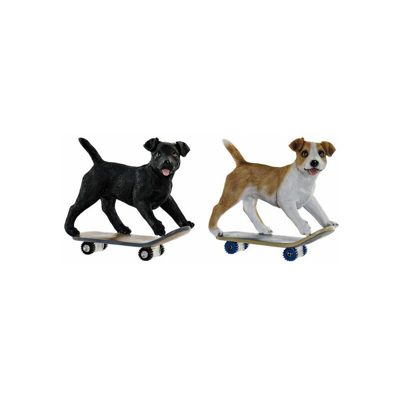 

Figura Decorativa DKD Home Decor Perro Monopatín Resina (2 pcs) (18 x 9 x 18 cm)