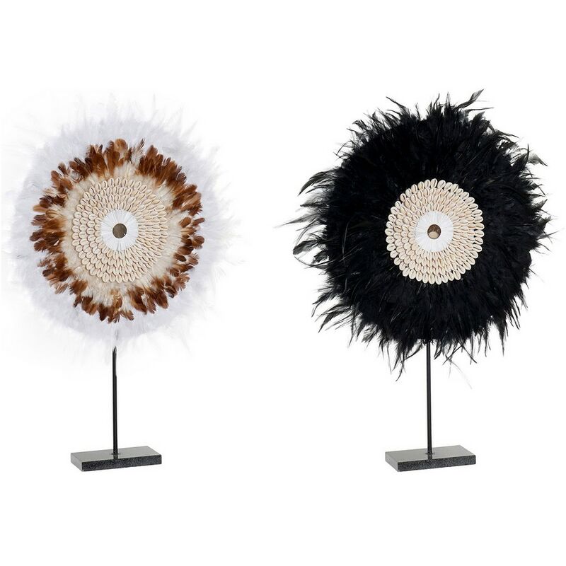 

Figura Decorativa DKD Home Decor Pluma Conchas (2 pcs) (53 x 8 x 63 cm)