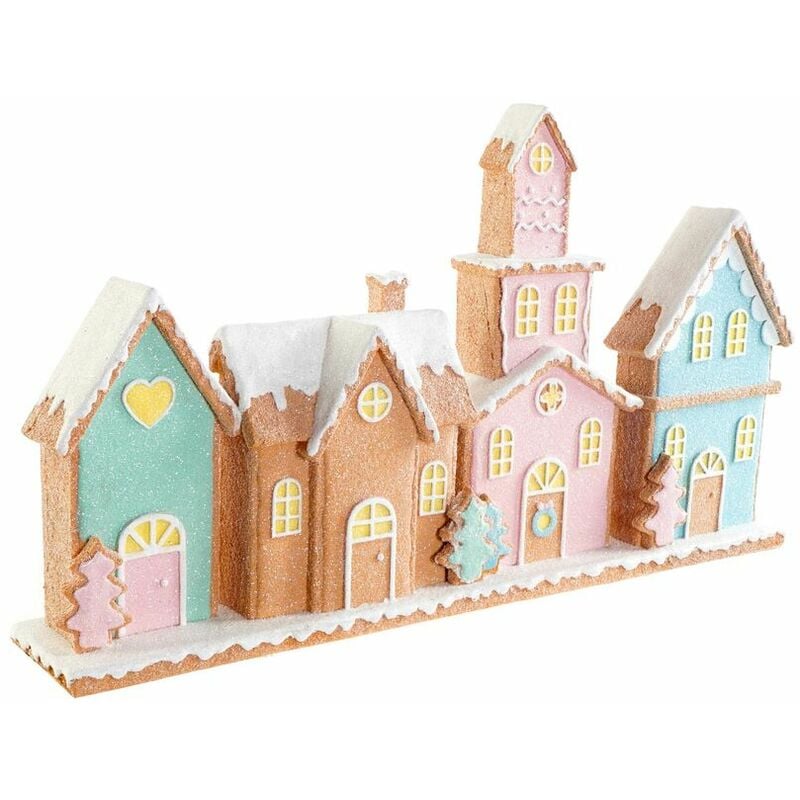 

Figura Decorativa DKD Home Decor Resina Casas (45 x 7.5 x 25 cm)