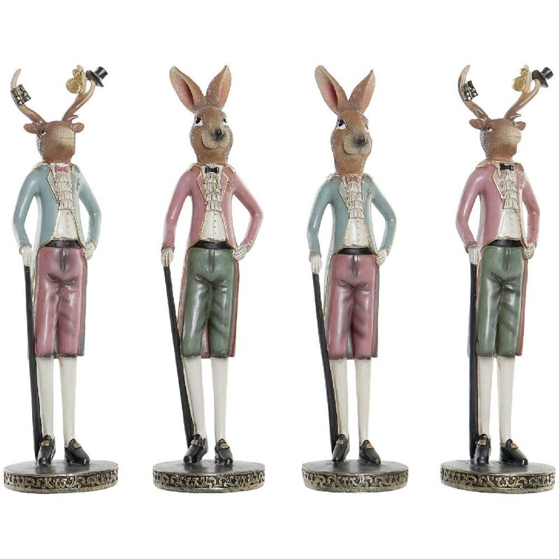 

Figura Decorativa DKD Home Decor Resina Conejo (4 pcs) (10 x 10 x 36 cm)