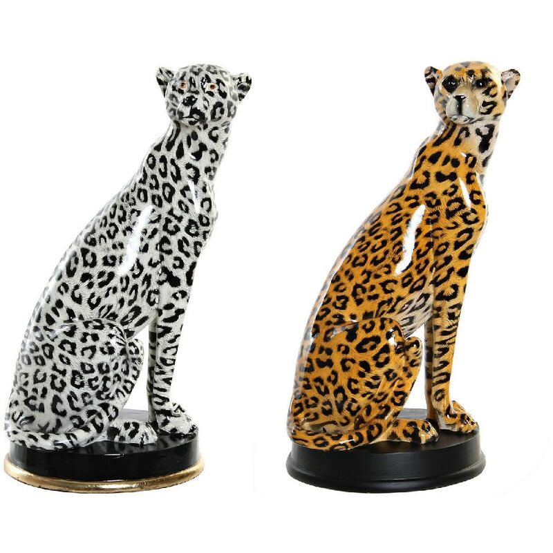 

Figura Decorativa DKD Home Decor Resina Leopardo (2 pcs) (16 x 16 x 32 cm)