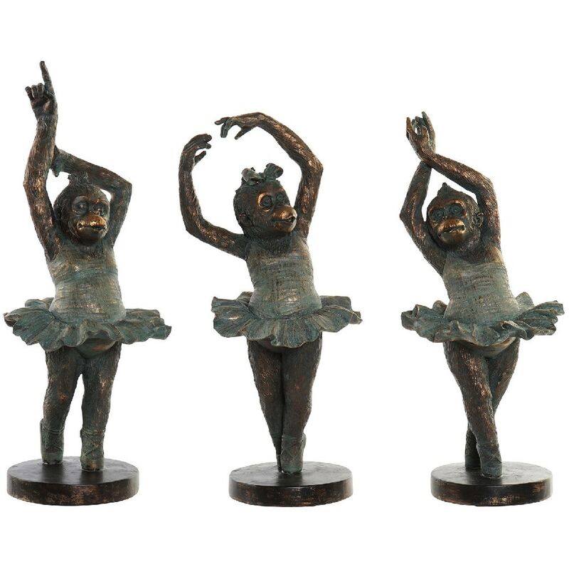 

Figura Decorativa DKD Home Decor Resina Mono (3 pcs) (22 x 21 x 59 cm)