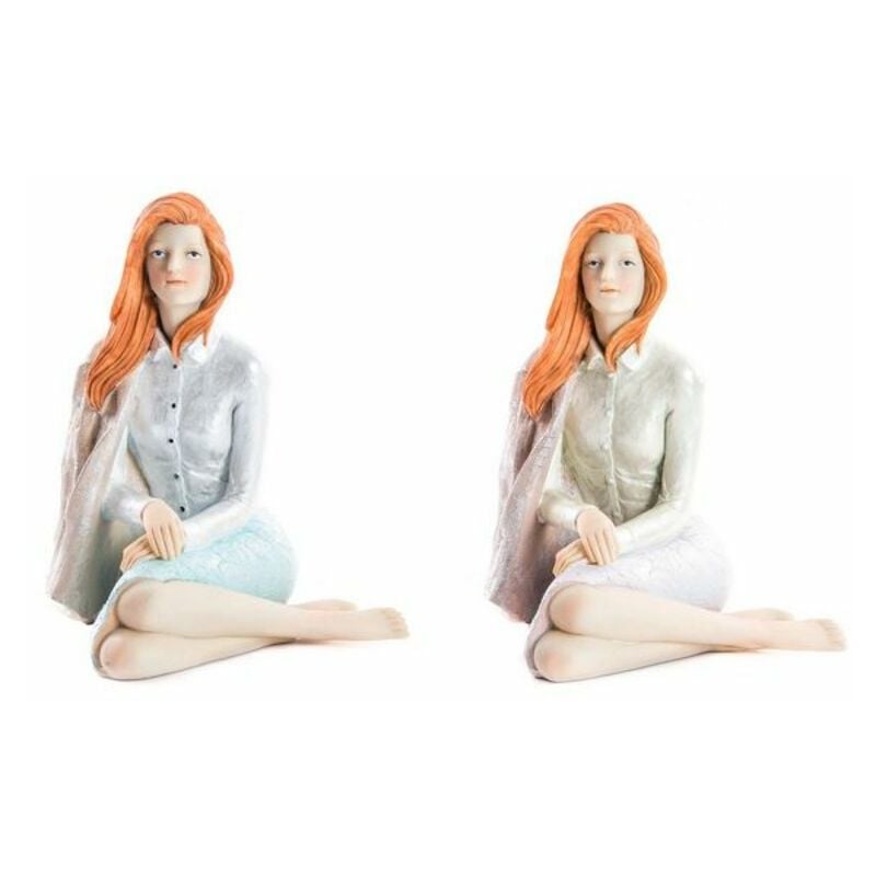

Figura Decorativa DKD Home Decor Resina Mujer (2 pcs) (15 x 18 x 19 cm) (2 pcs)