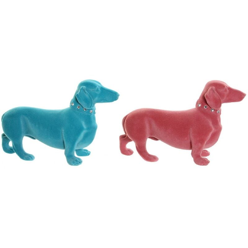 

Figura Decorativa DKD Home Decor Resina Perro (2 pcs) (22 x 8.5 x 14 cm)