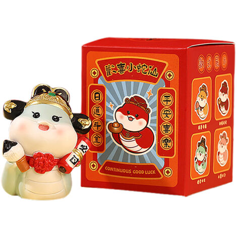 "Figura del zodiaco chino: Pequeña serpiente hada - Decoración para el hogar y la oficina para tener éxito en los exámenes de Año Nuevo"