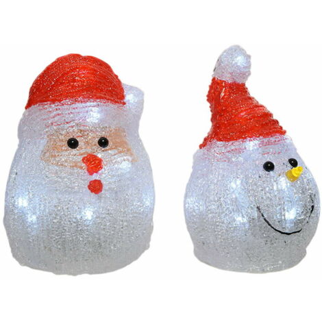 Figura di Babbo Natale a LED per modelli assortiti alimentati a batteria da interni