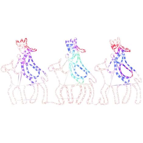 Natalizia di Maria e Giuseppe con 264 LED 40x55&38x100cm vidaXL