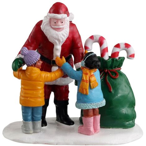 Figura Lemax Santa Gets A Hug - Decoración navideña