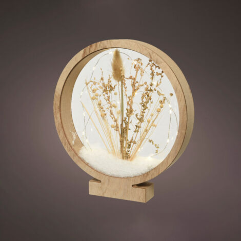 FIGURA LUMINOSA MADERA 25X27,5 CM. -