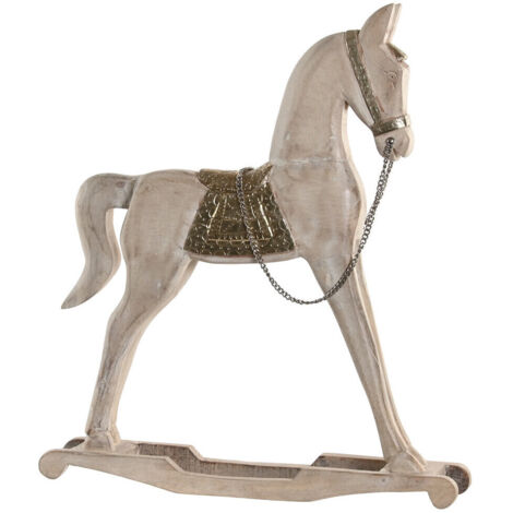 Figura Mango Metal 53X10X60 Caballo Natural