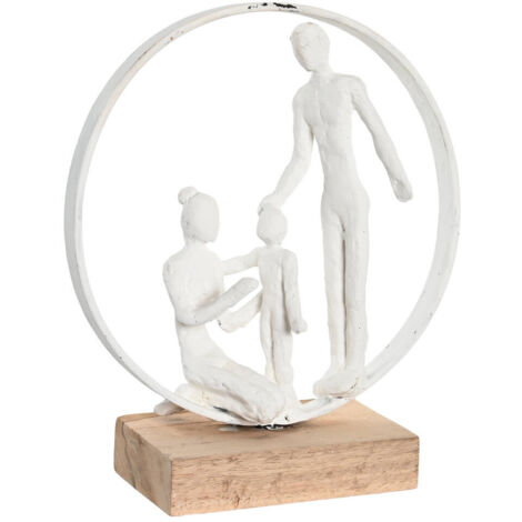 Figura Mango Resina 23X10X27 Familia Blanco FD205230